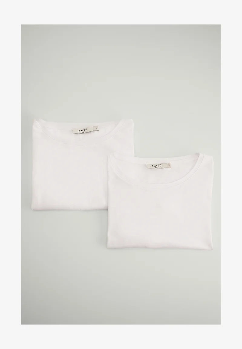 2-Pack Organic Oversized Tee White