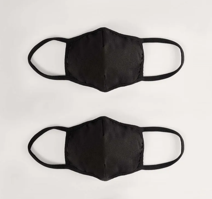 2-pack Basic Organic Cotton Masks Black