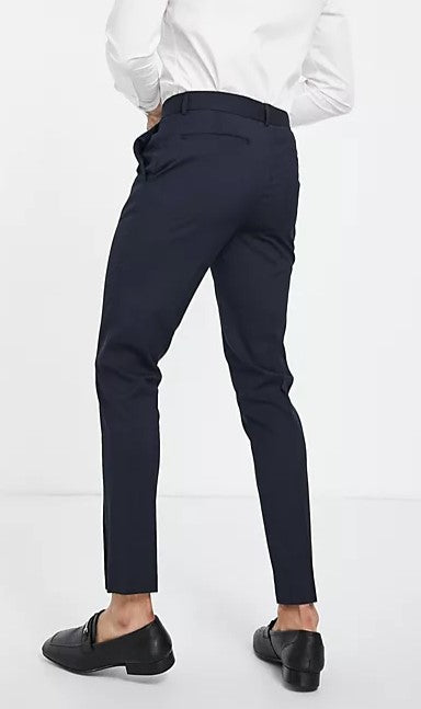 Skinny Suit Trousers In Navy