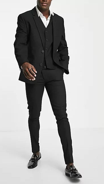 Skinny Suit Trousers In Black