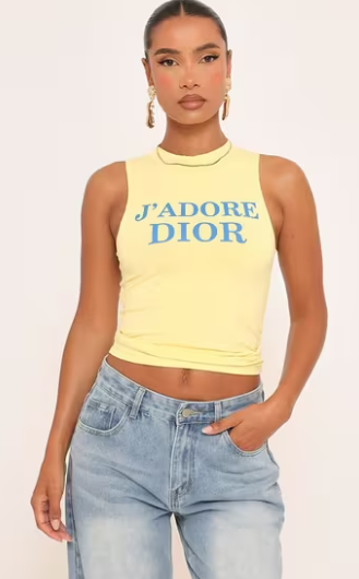 Ego - Racer Neck Slogan Vest Top