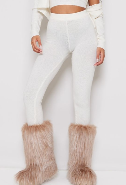 Tall Oatmeal Marl Knit Leggings