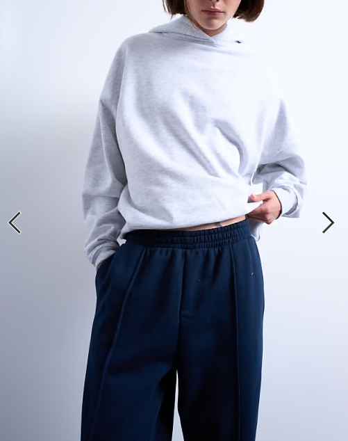 Topshop pintuck cuffed jogger in dark navy