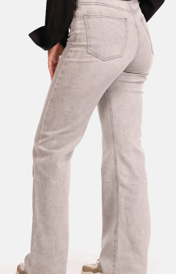 VS Miss - Wide leg jeans high waist lichtgrijs