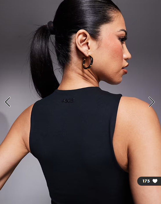 4505 Icon soft touch high neck vest with inner bra and removable padding in black