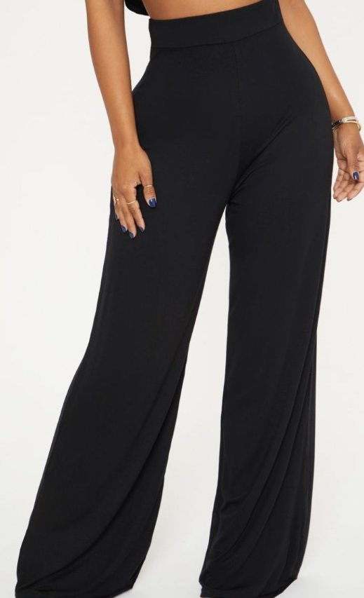 Shape Black Jersey Wide Leg Trouser