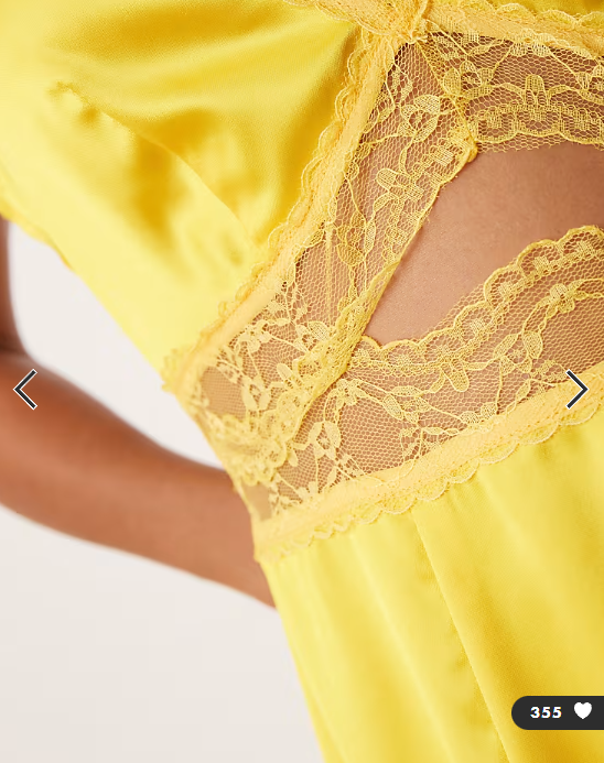 Never Fully Dressed Petite Mimi slip midaxi dress in yellow