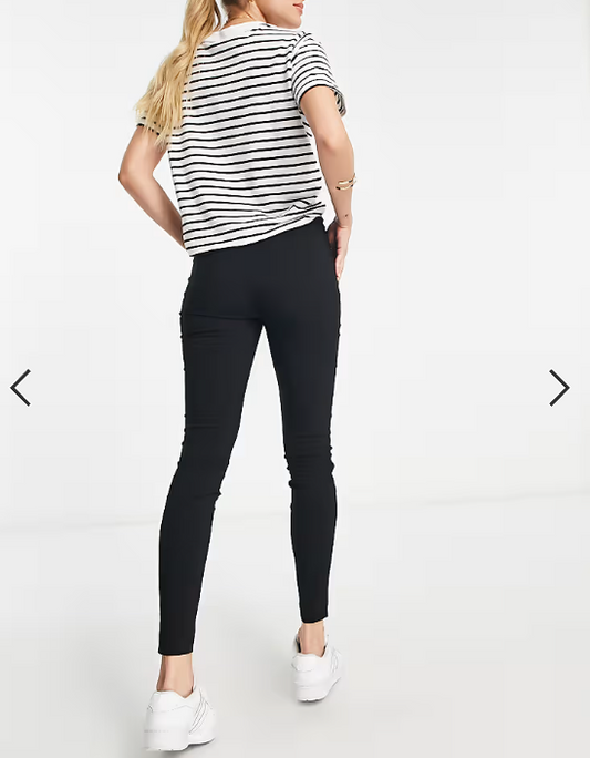 ASOS DESIGN Tall tailored high waist skinny trousers in black