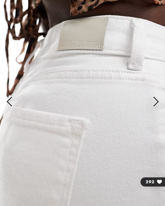 ONLY Emily high waist straight jean in white
