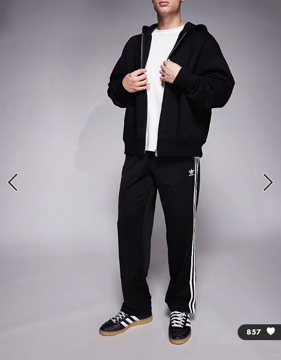 adidas Originals Firebird track pants in black