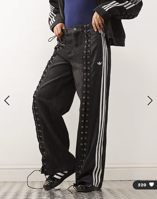 adidas Originals Firebird denim jeans in black