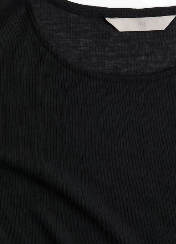 H&M - SHEER JERSEY TOP