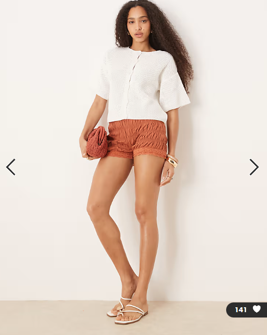 ASOS DESIGN knitted short sleeve cardigan in white
