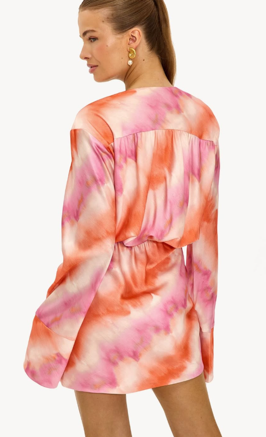 Loavies - A love in bloom Pink dress with flowing colors
