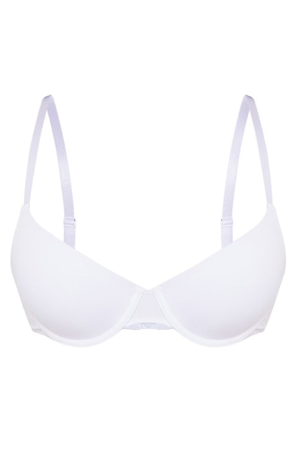 White Microfibre T-shirt Cup Size Dd+ Bra