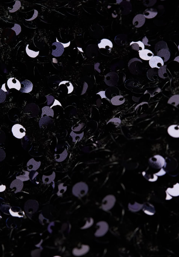 H&M - SEQUINED A-LINE DRESS- Navy