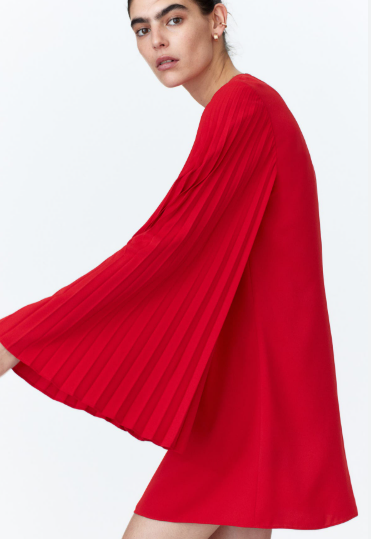 H&M - Pleat Sleeved Dress
