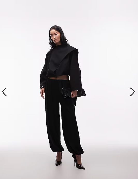 ASOS DESIGN wrap scarf batwing jacket in black