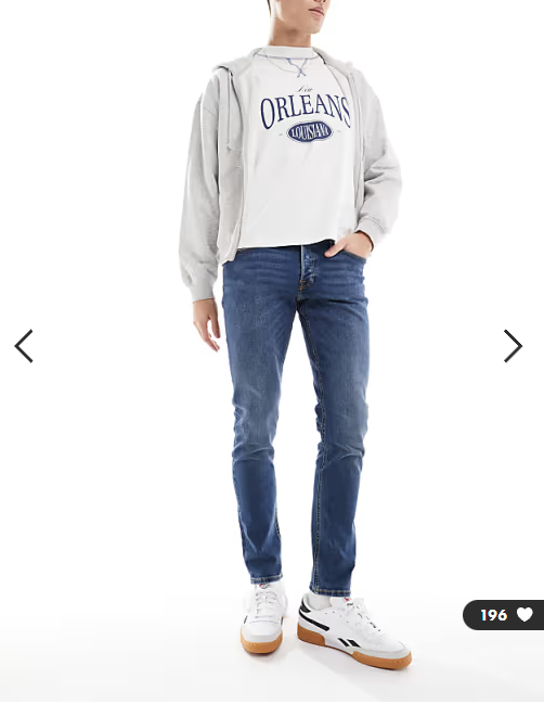 Jack & Jones Intelligence Glenn slim fit jeans in mid blue