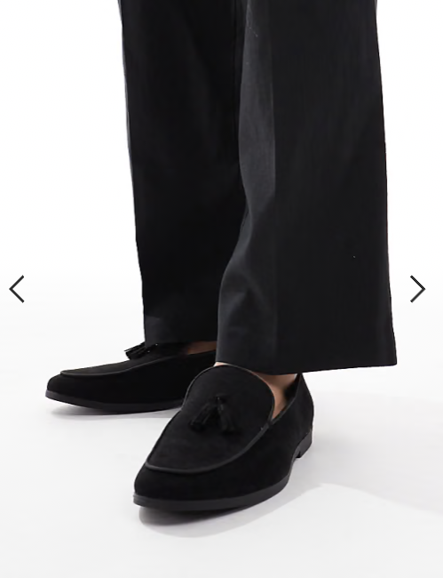 SEQWL Charlie loafers with tassel in faux suede black