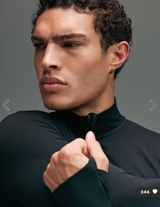 4505 Premium lightweight ultrasoft seamless running long sleeve 1/4 zip in void black.