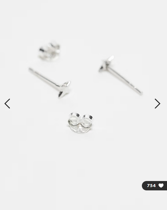 Kingsley Ryan 4 point star stud earrings in sterling silver