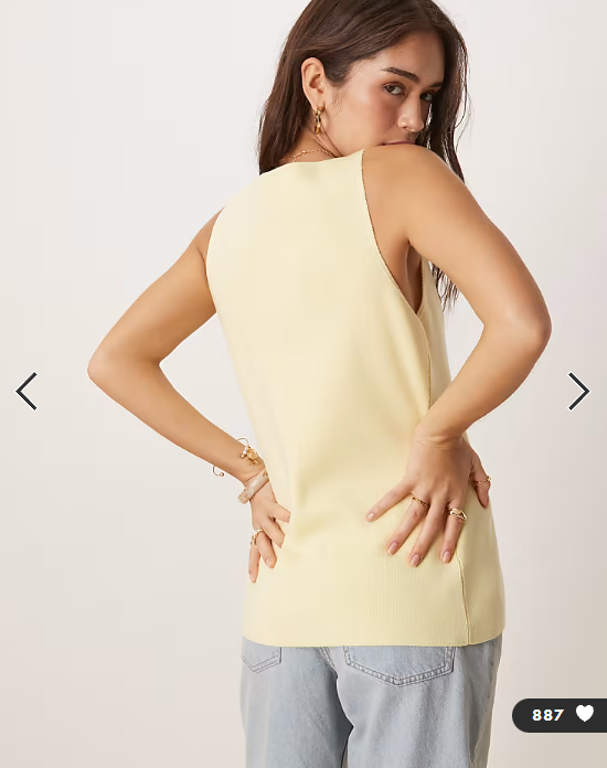 ASOS DESIGN knitted slash neck multi button waistcoat in buttermilk