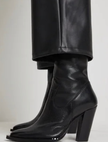 Slanted Heel Western Boots
