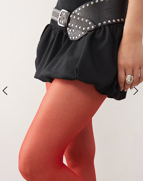 Reclaimed Vintage tights in red