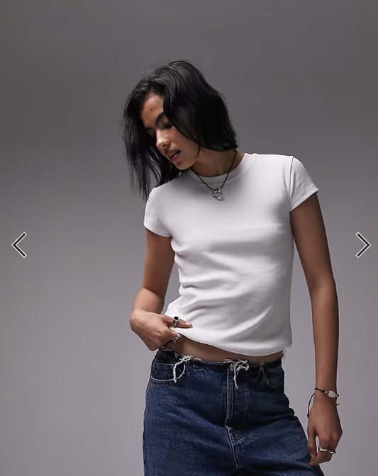 Topshop everyday tee in white
