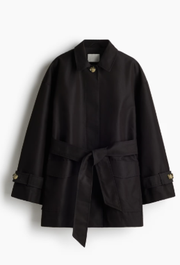 H&M Tie-Belt Twill Jacket