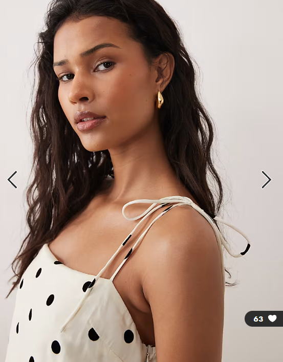 Kiss The Sky Imani dropped waist maxi dress in black polka dots