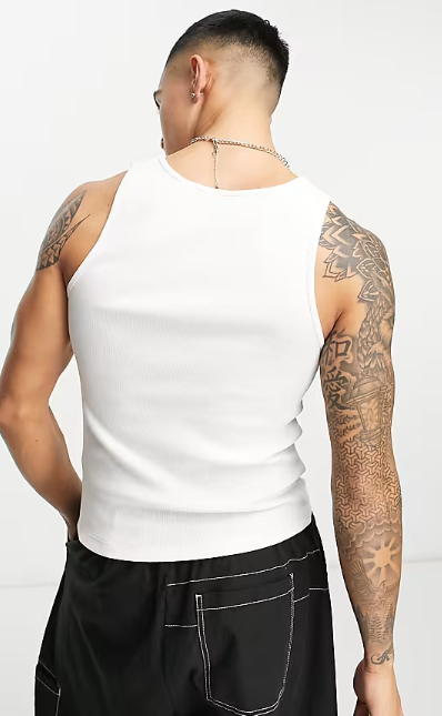 Asos - COLLUSION ribbed vest in white