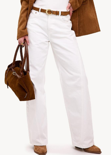 Loavies-white balloon jeans