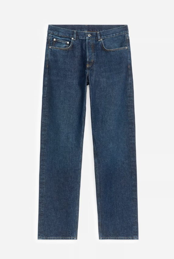 Arket - ocean loose straight leg jeans in deep blue