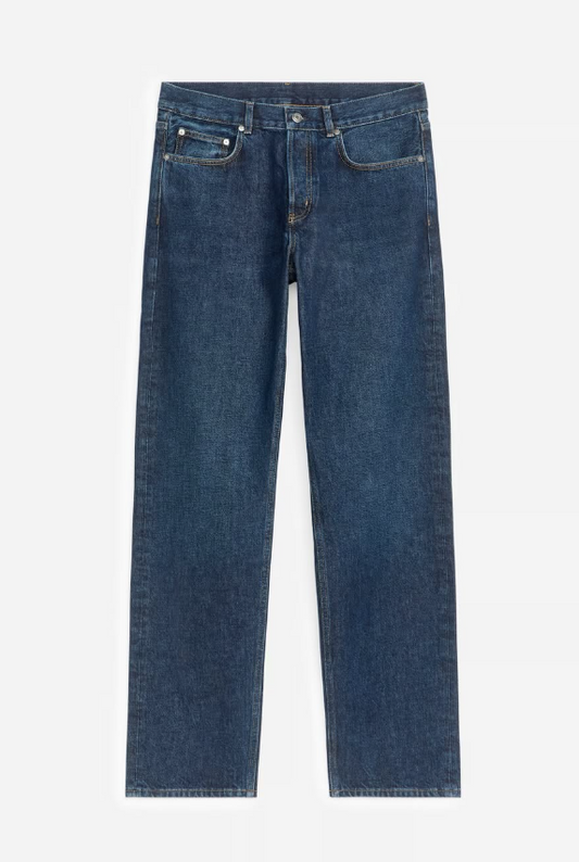 Arket - ocean loose straight leg jeans in deep blue