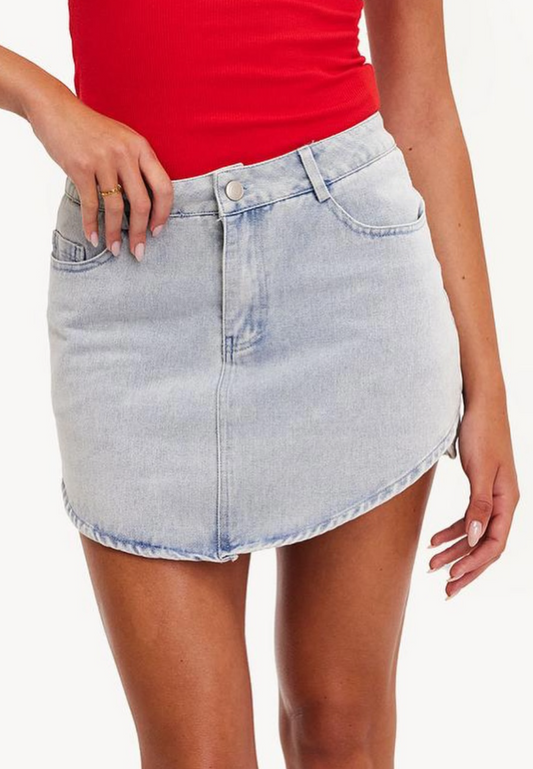 Loavies Blue denim mini skirt