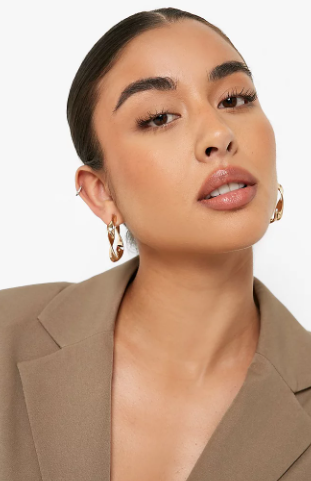 Gold Twist Hoop