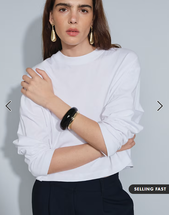 ASOS DESIGN long sleeve boxy cropped t-shirt in white