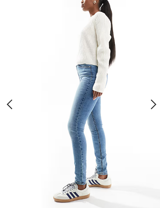ASOS DESIGN ultimate skinny jeans in mid blue