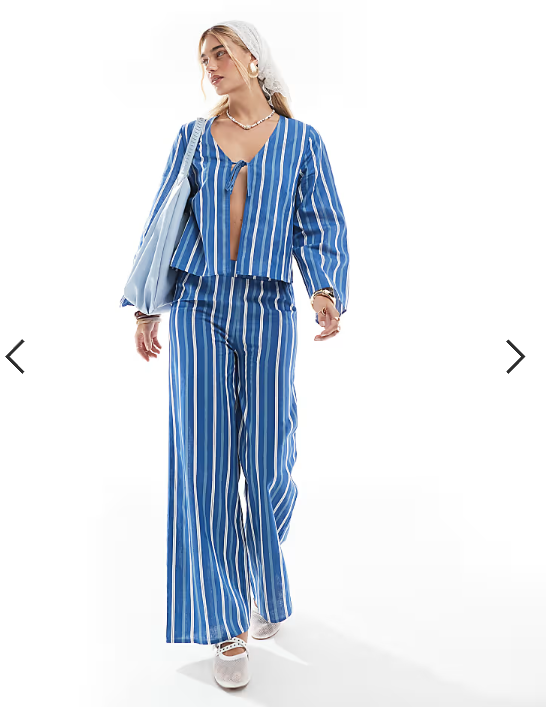 Esmée Exclusive beach pants in blue stripe