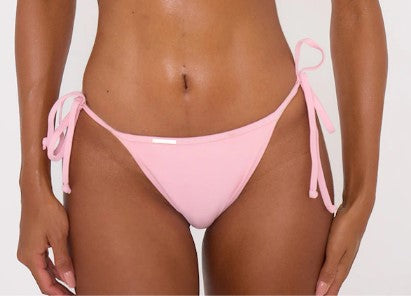 Baby Pink Mix & Match Tie Side Bikini Bottoms