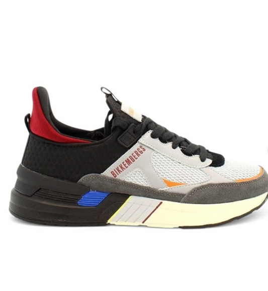 BASKETS BIKKEMBERGS GRIS - Men - 16209 CP C TUMBLED DARK GREY