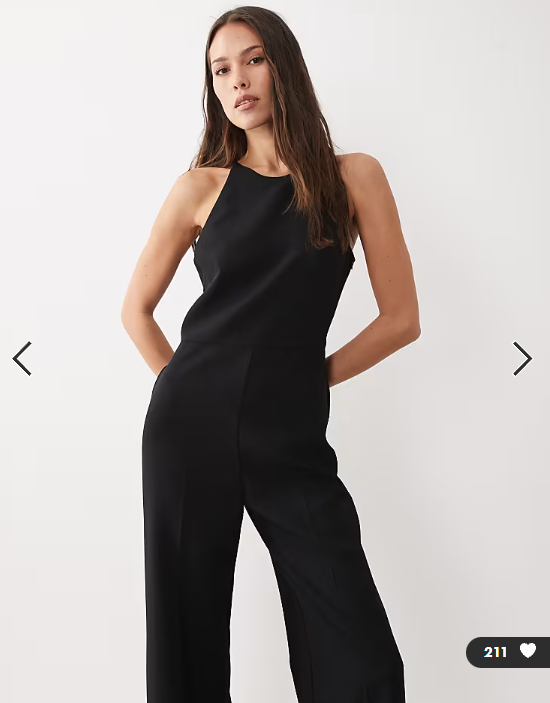 Mango Halterneck Backless Jumpsuit