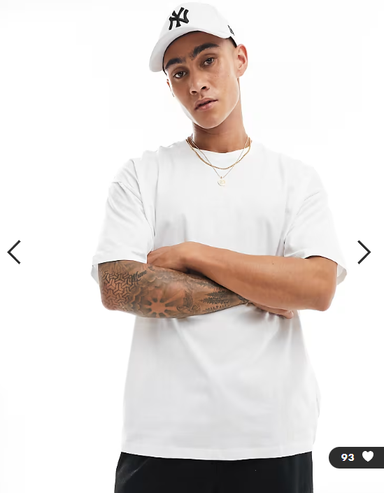 New Look oversized t-shirt in white