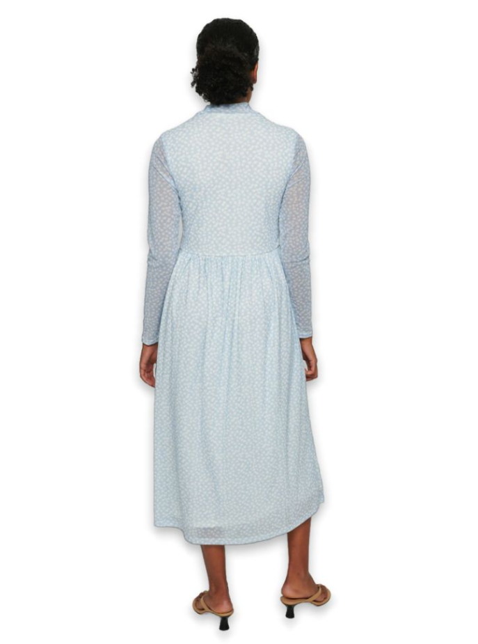 Recycled Long Sleeve Mesh Dress