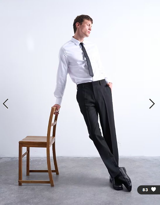 Topman long sleeve formal slim sateen shirt in white
