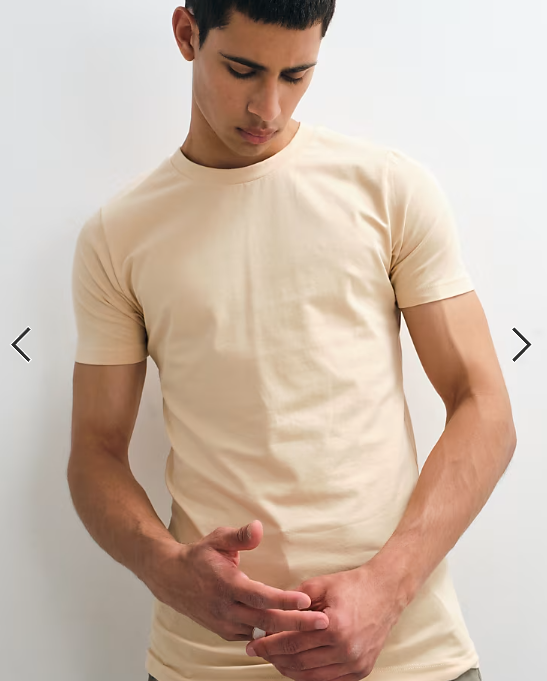 Jack & Jones muscle fit T-shirt in beige.