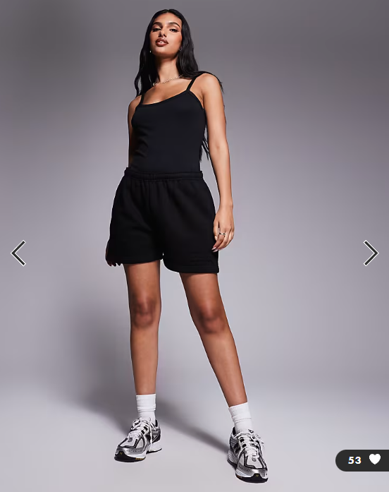 Kaiia exclusive scoop neck strappy cami bodysuit co-ord in black