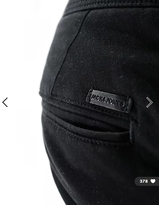 Jack & Jones Intelligence slim fit chinos in black